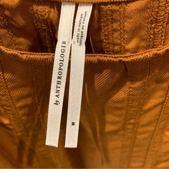 NWT by Anthropologie sz M Copper Brown Sleeveless Swing Crop Tank Flowy Boho - Picture 6 of 10